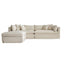 Marbella Modular 4 Seater Sofa Reversible Ottoman Chaise Ivory