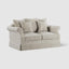 Avalon Hamptons 2 Seat Sofa Natural W/White Piping