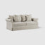 Avalon Hamptons 3 Seat Sofa Natural W/White Piping