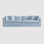 Marbella Modular 4 Seater Sofa Reversible Ottoman Chaisea Beach W/White Piping