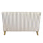 Bondi Hamptons 2 Seat Sofa Natural Stripe W/White Piping