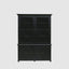 Sorrento Large Glass Door Hamptons Cabinet Black