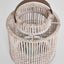 Kyra Rattan Lantern Medium White Wash