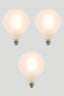 Set of 3 G125 LED Filament - Porcelain Frosted - 10W E27 2700k