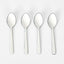 White Enamel Spoons Set of 4