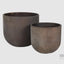 Oyster Lava Planter Small Set of 2 Brown