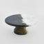 Halo Cake Stand Swirl Resin B&W