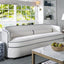 Brighton Hamptons 3 seat sofa Ivory with blue piping