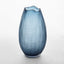 Artem Glass Vase Blue Carved L