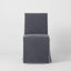 Clifton Dining Chair Slip Cover Navy w/ White Piping