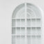 Hamptons Arched Glass Doors Cabinet White