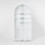 Hamptons Arched Glass Doors Cabinet White