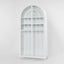 Hamptons Arched Glass Doors Cabinet White