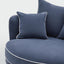 Noosa Hamptons Snuggle Chair Navy with White piping