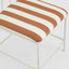 Wira Dining Chair Outdoor Iron Terracotta/White Stripe Cushion