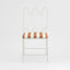 Wira Dining Chair Outdoor Iron Terracotta/White Stripe Cushion