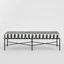 Sheffield Bench Outdoor Iron B/W Stripe Cushion