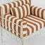 Wira Arm Chair Outdoor Iron Terracotta/White Stripe Cushions