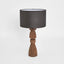 Magnus Wood Table Lamp Saddle Base with Black Shade