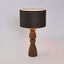 Magnus Wood Table Lamp Saddle Base with Black Shade