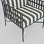 Sheffield Arm Chair Outdoor Iron B/W Stripe Cushions