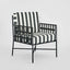 Sheffield Arm Chair Outdoor Iron B/W Stripe Cushions