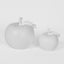 Apple Polyresin White 11cm - Pack of 6