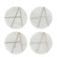 Graze Marble Coaster Round White Inlay