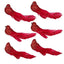 Reddin Boxed Set of Six Clip on Birds Red