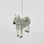 Mache Zebra Hanging Ornament (Set of 4)