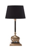 Sabu Elephant Table Lamp Base Antique Brass and Black- Base Only