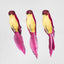 Flairine Clip on Bird Set of 3 Fuchsia