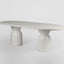 Olive Dining Table White - Base Only 