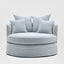 Noosa Hamptons Snuggle Chair Beach with white piping
