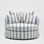 Noosa Hamptons Snuggle Chair Blue Sky Stripe