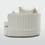 Noosa Hamptons Snuggle Chair Natural Stripe with White piping
