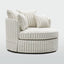 Noosa Hamptons Snuggle Chair Natural Stripe with White piping