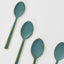 Green Enamel Spoons Set of 4