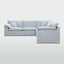 Norfolk 5 Seater Modular Sofa Beach w/White piping