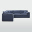 Norfolk 5 Seater Modular Sofa Navy w/White piping