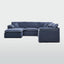 Norfolk 5 Seater Modular with Chaise (Reversible) Navy w/White piping