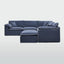 Norfolk 5 Seater Modular with Chaise (Reversible) Navy w/White piping