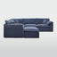 Norfolk 5 Seater Modular with Chaise (Reversible) Navy w/White piping