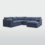 Norfolk 5 Seater Modular with Chaise (Reversible) Navy w/White piping