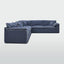 Norfolk 6 Seater Modular Navy w/White piping