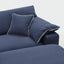 Norfolk 6 Seater Modular with Chaise (Reversible) Navy w/White piping