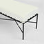 Sheffield Bench Outdoor Iron White Cushion