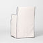 Clifton Dining Chair w/Arms Slip Cover Ivory with Navy Piping