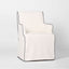 Clifton Dining Chair w/Arms Slip Cover Ivory with Navy Piping
