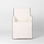 Clifton Dining Chair w/Arms Slip Cover Ivory with Navy Piping